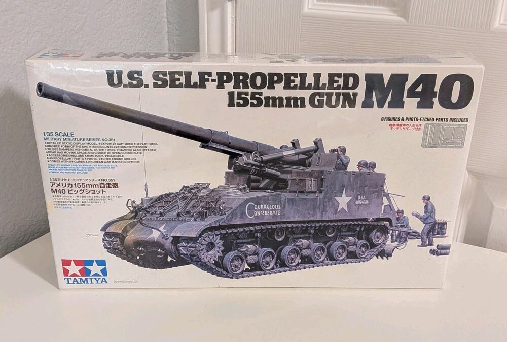Tamiya 35351 US M40 Self-Propelled 155mm Howitzer 1/35 Scale Plastic Model Kit